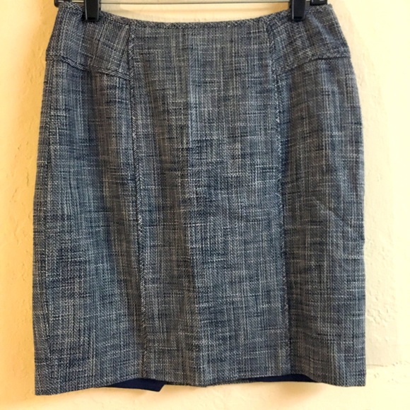 Banana Republic Dresses & Skirts - Banana Republic Tweed Mini Skirt 6 Blue A-line Workwear Office Academia